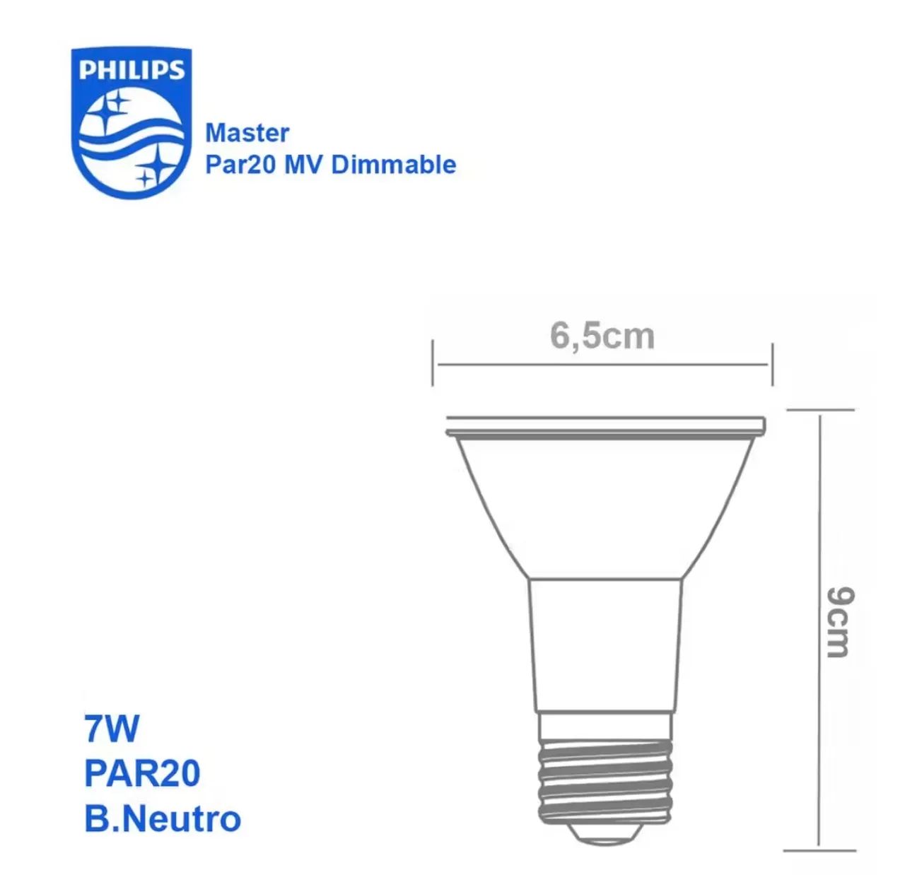 Lâmpada Philips Master LEDSpot PAR20 de 7W - Foto 5