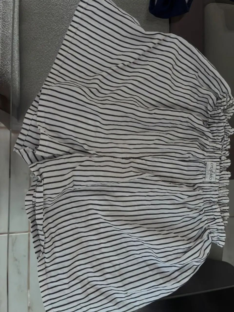 Short Listrado Tam M 