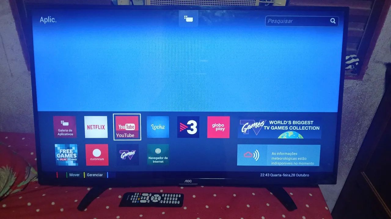 Vendo tv aoc 43 polegadas smart funcionando perfeitamente valor 850 pra vim buscar  - Foto 2