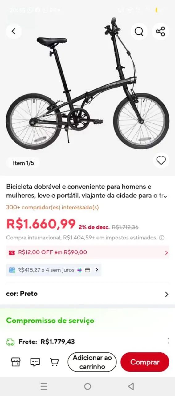 Bicicleta dobrável btwim  - Foto 2