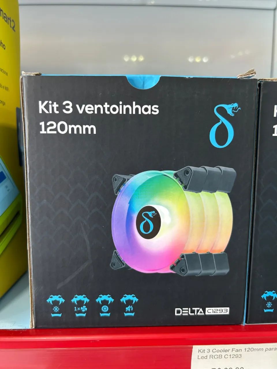 Kit 3 Cooler Fan 120mm para Computador com Led