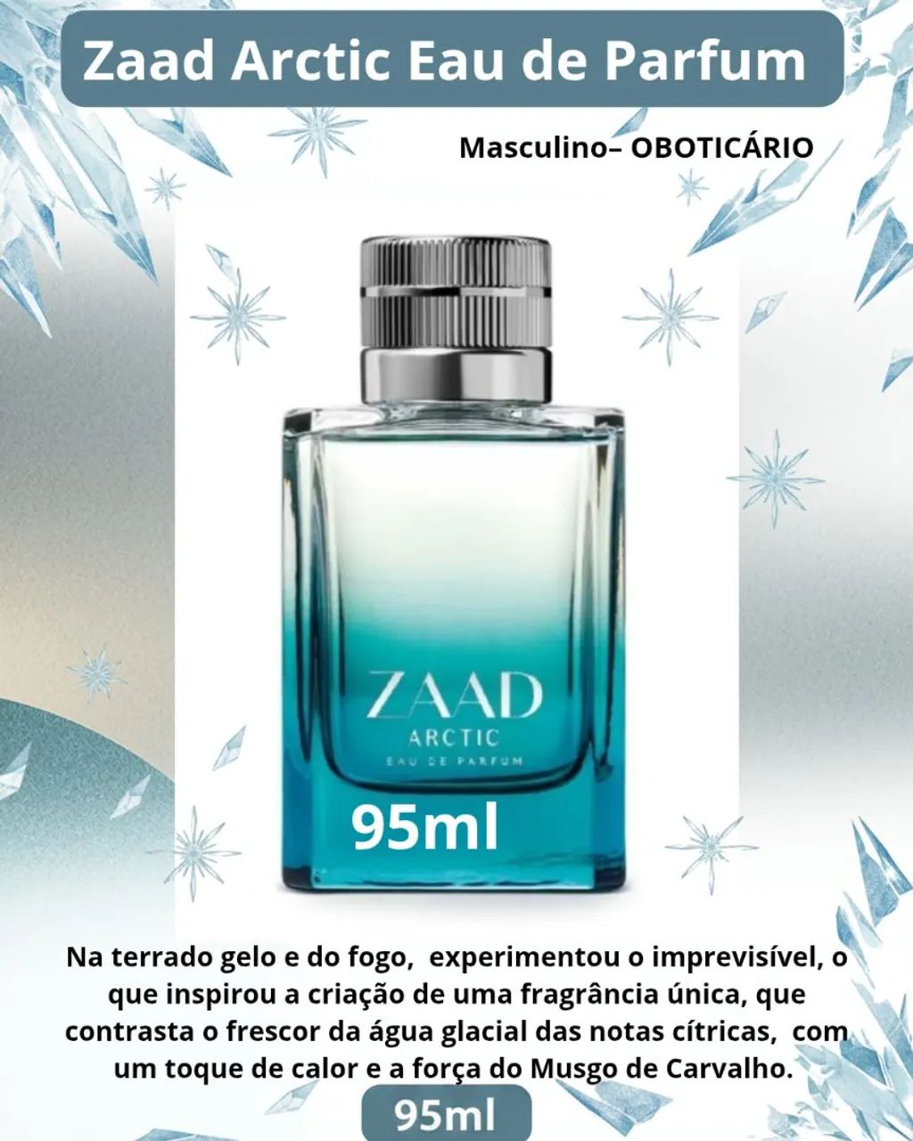 Zaad Arctic Eau de Parfum- OBoticario masculino,  100ml 