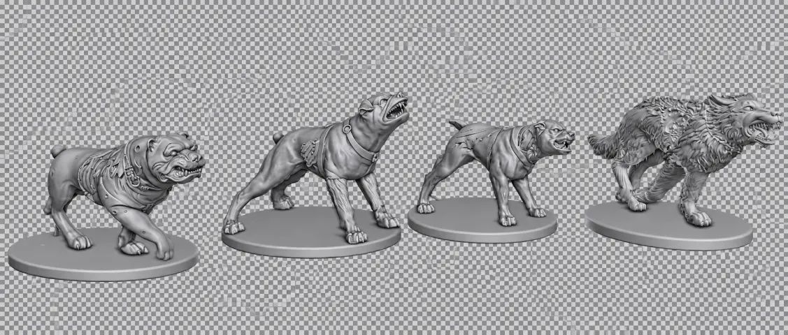 Miniatura/ kit zombies dogz: Zombicide proxy