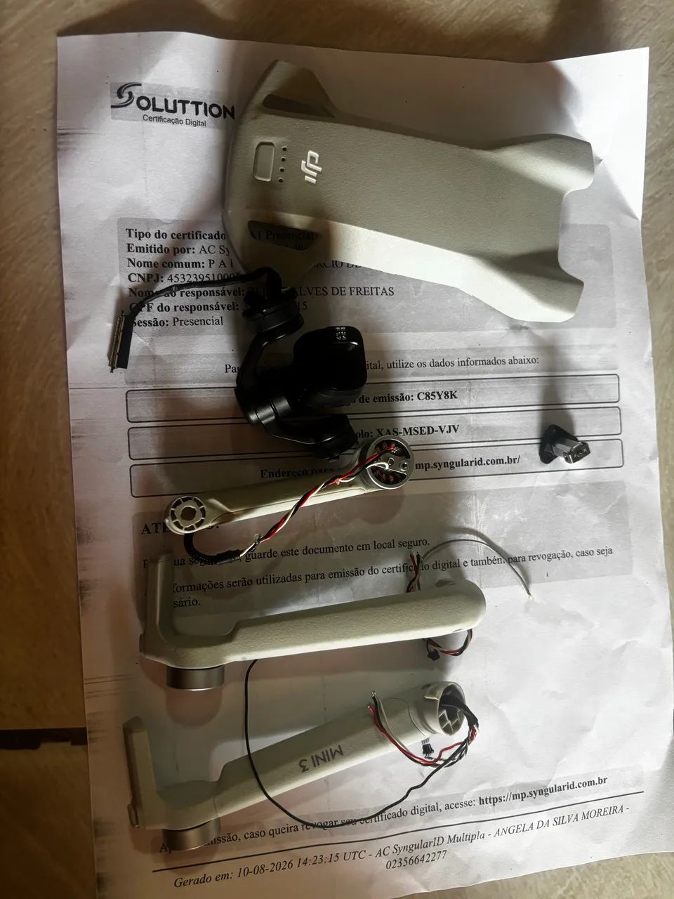 Câmera Gimbal e partes Dji mini 3- Braços e tampa - Foto 5