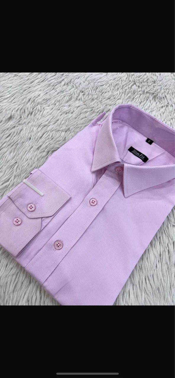 Camisa algodão + poliéster slim  - Foto 4