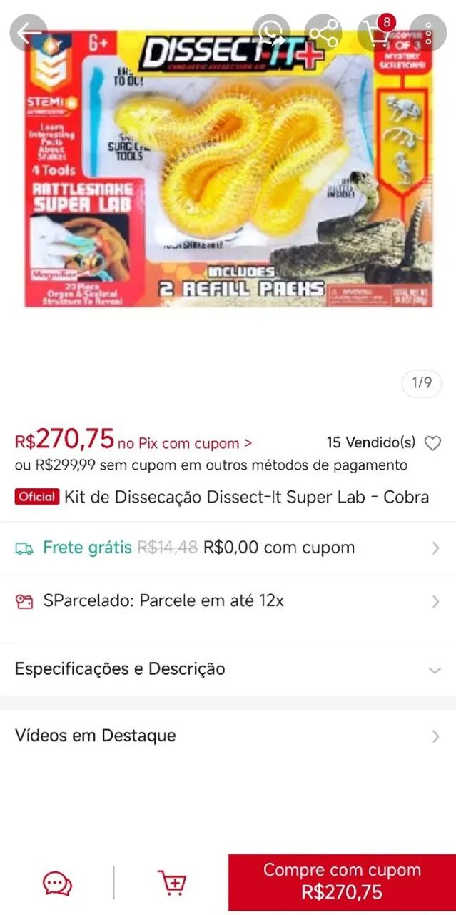 Brinquedo Dissect It - Cobra  - Foto 4