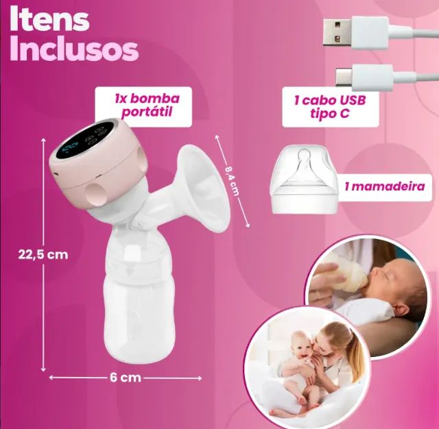 Bomba De Tirar Leite Ergonomicamente Compacta - Foto 4