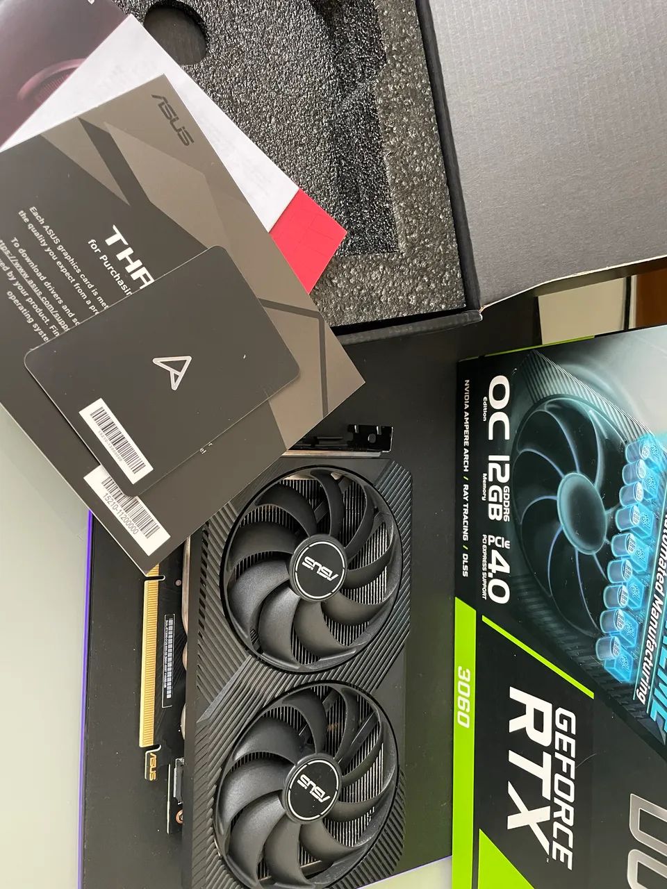 RTX 3060 ASUS Dual OC 12GB - Caixa Original - Peças de Hardware