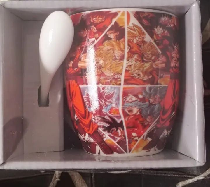 Caneca Dragon Ball Porcelana 390 ml + Colher de Porcelana - Foto 2