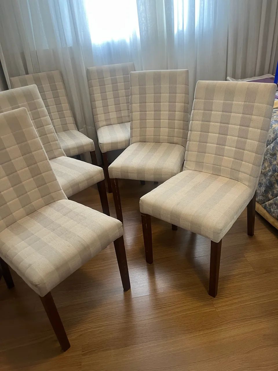 Lote 6 cadeiras estofadas para reformar 