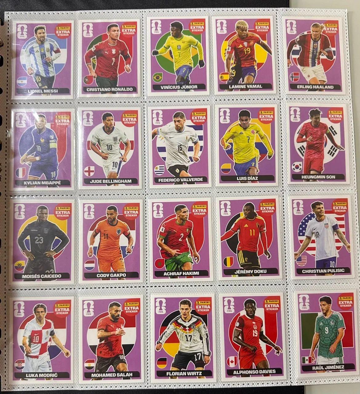 KIT 20 LEGENDS LILAS COPA MUNDO PANINI 2026