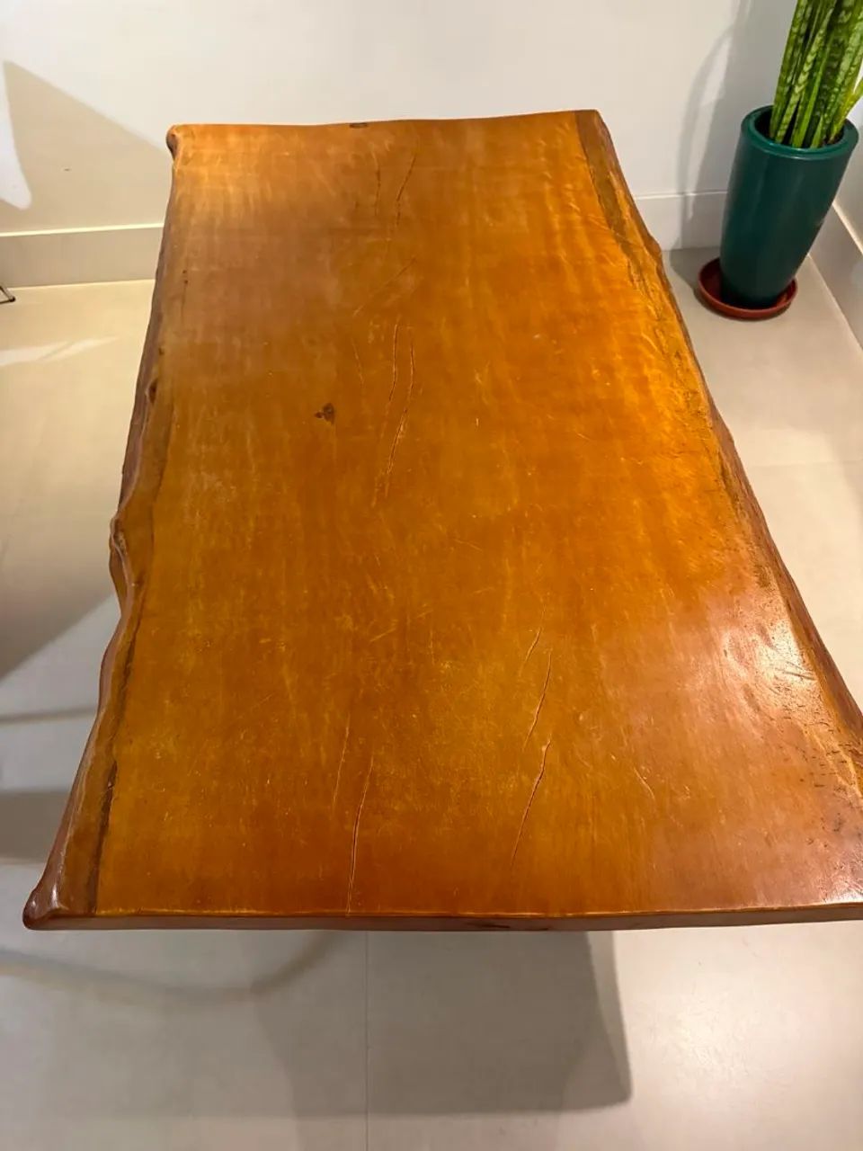 Mesa de madeira rústica (pequiá) - Foto 2