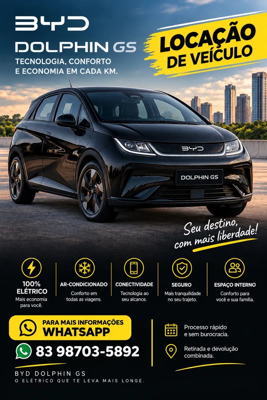 Locação/aluguel carro elétrico