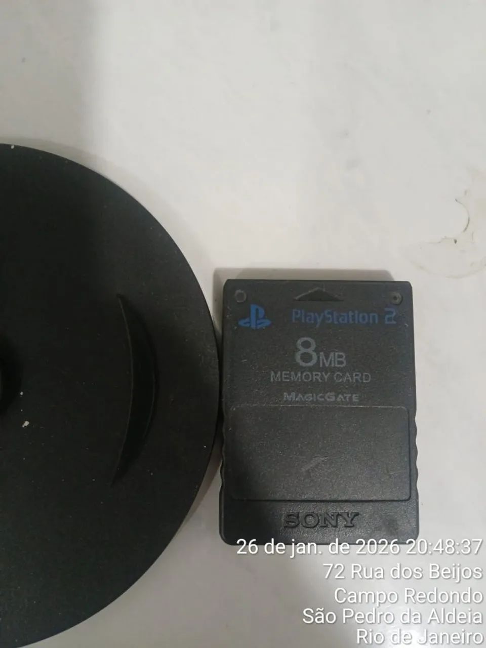 Memory card 8G + suporte ps2