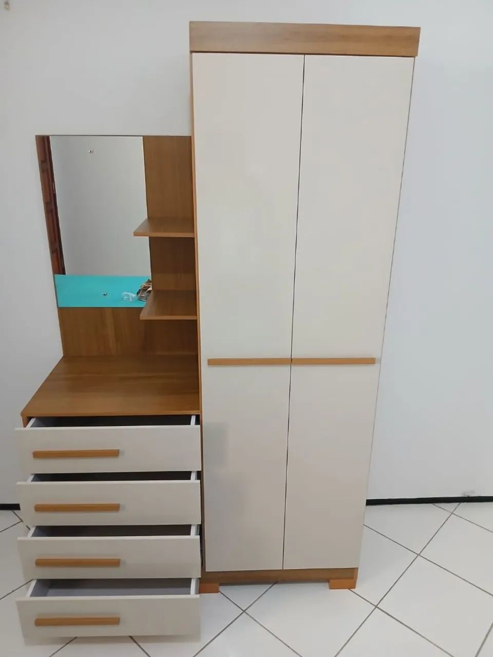 Guarda roupa usado excelente condição de uso, solteiro - Foto 3
