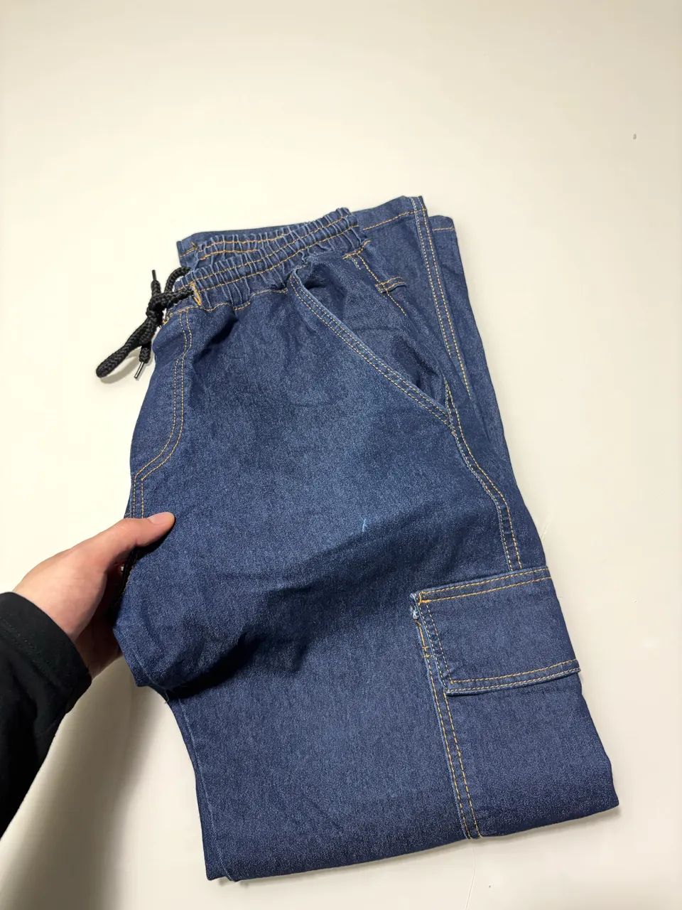 Calça jeans estilo cargo - Foto 2