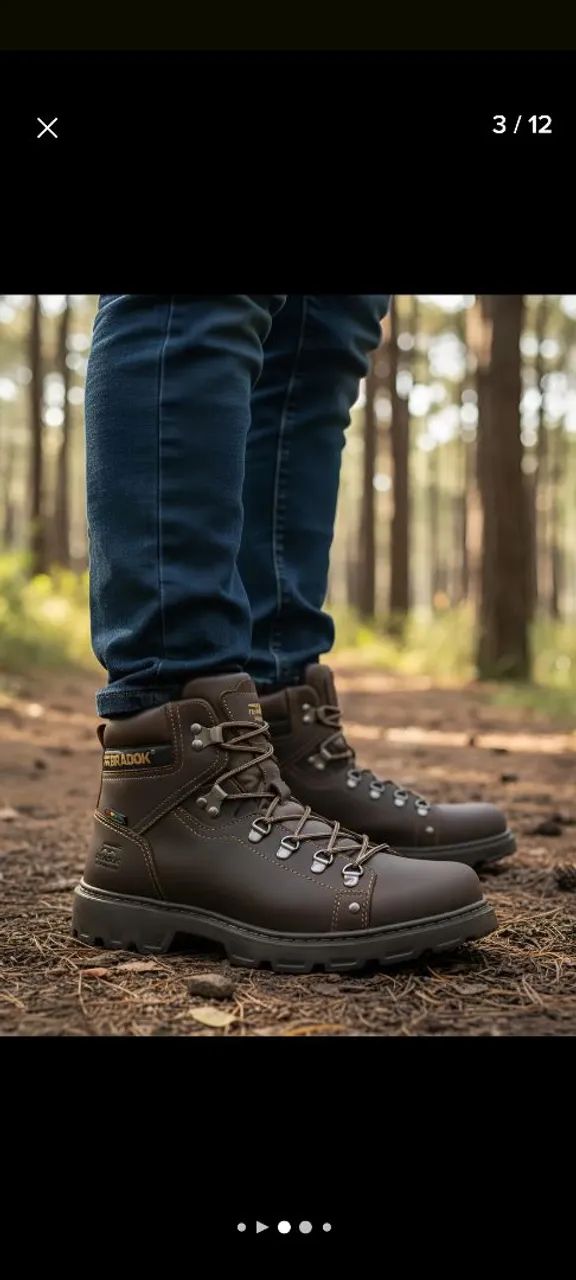 Bota Braddock registro C.A Couro Preto ou Marrom 
