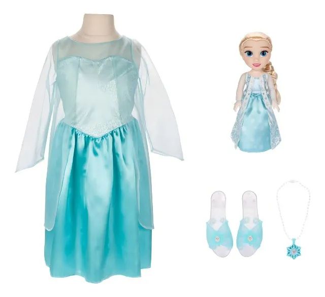 (Novo) Boneca Elsa Frozen Com Acessórios Disney Multikids - Foto 5
