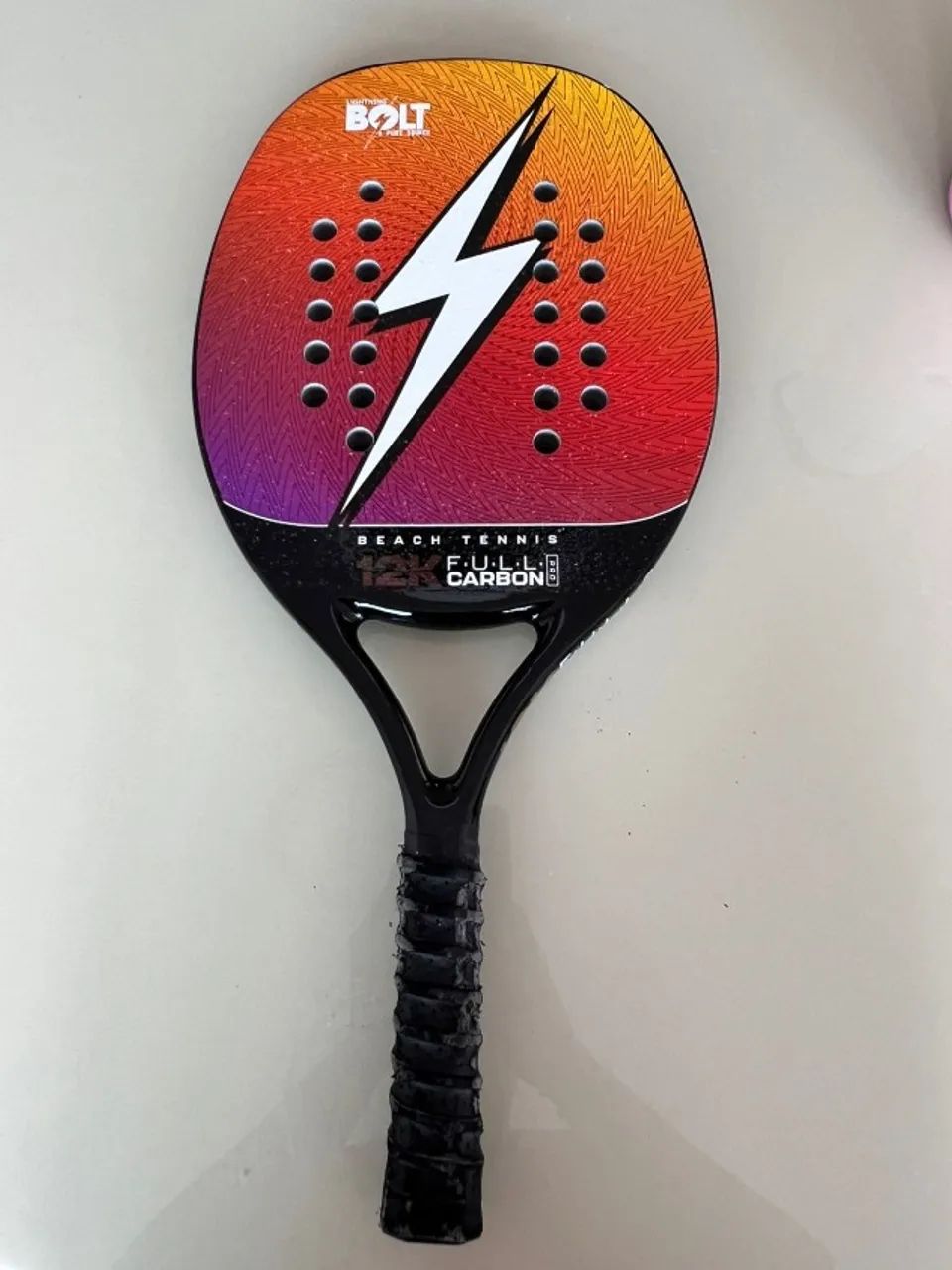 Raquete De Beach Tennis Lightning Bolt Rainbow  12k Carbon