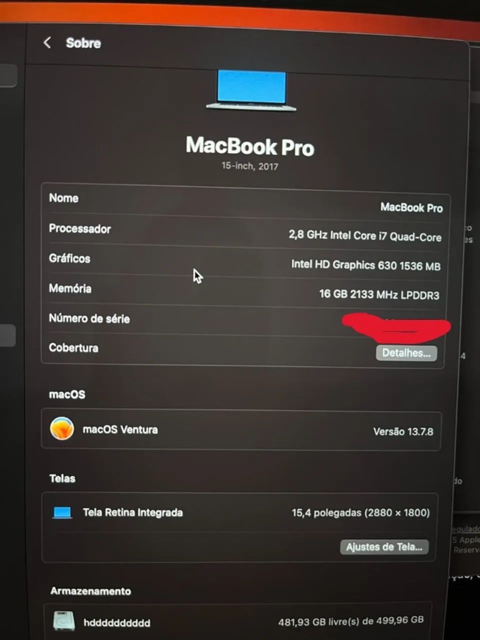 Macbook Pro 15 inch - 2017  - Foto 3