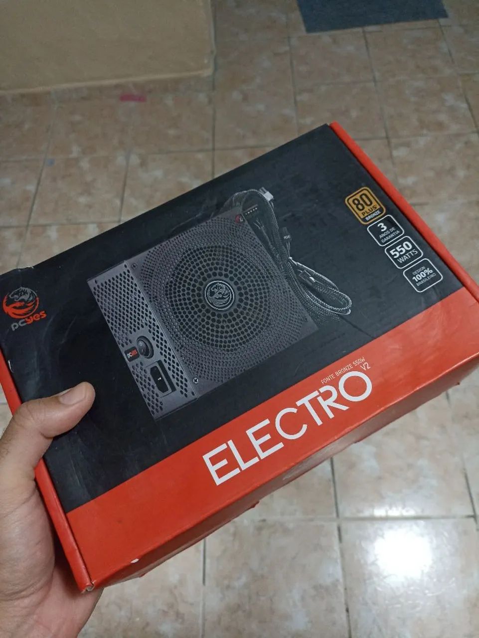 Fonte 550w real 80 plus bronze