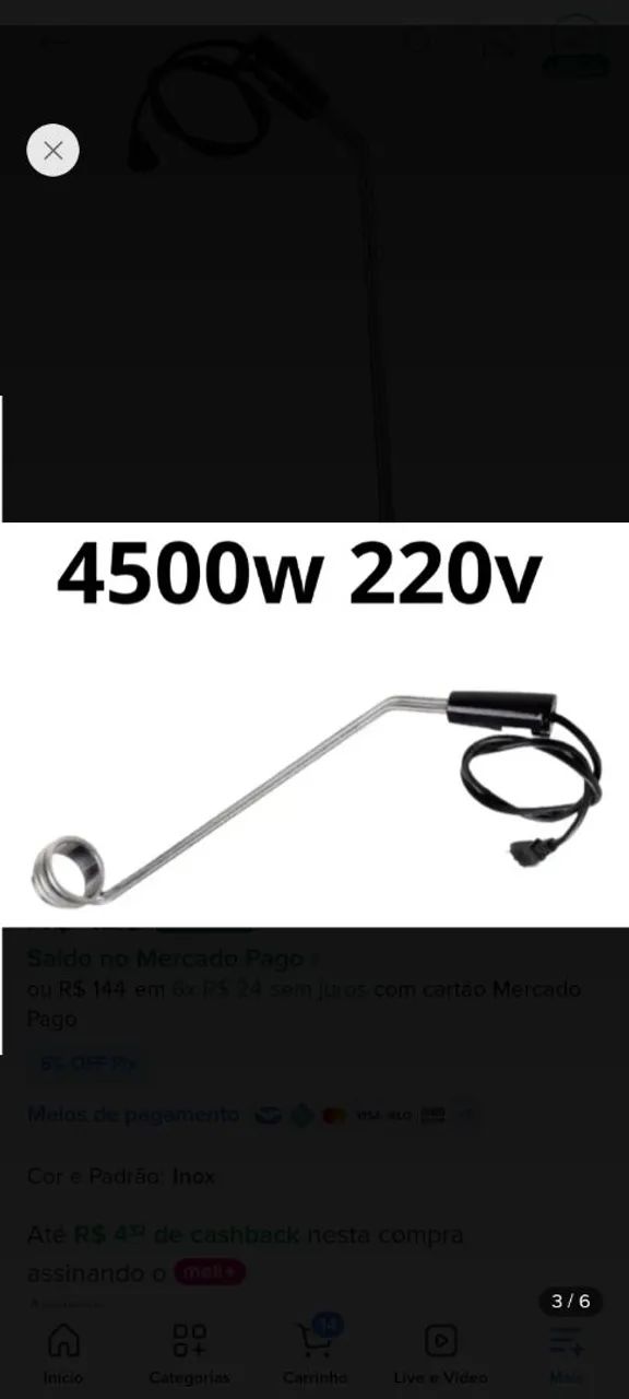 ebolidor grande 4500W 220V  - Foto 2