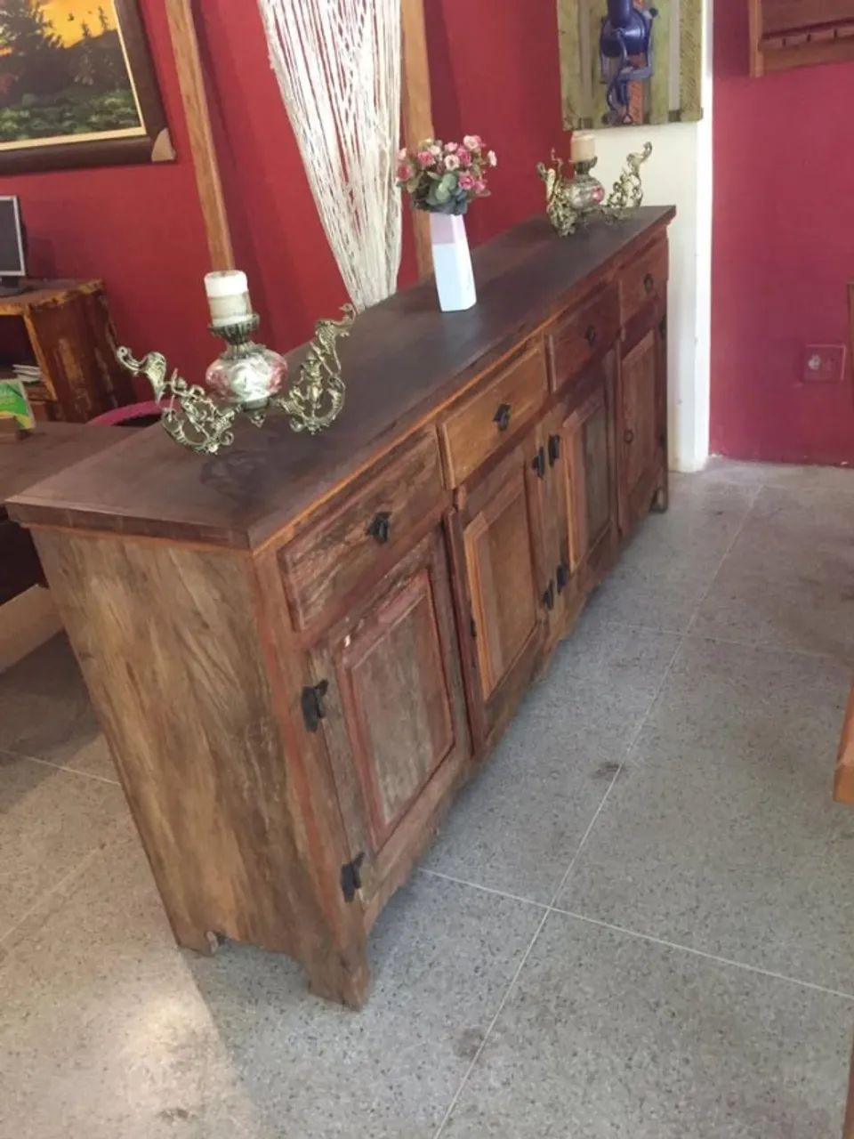 Mesa de Jantar Rústica em Madeira Maciça - Elegância e Durabilidade para Seu Lar! - Foto 2
