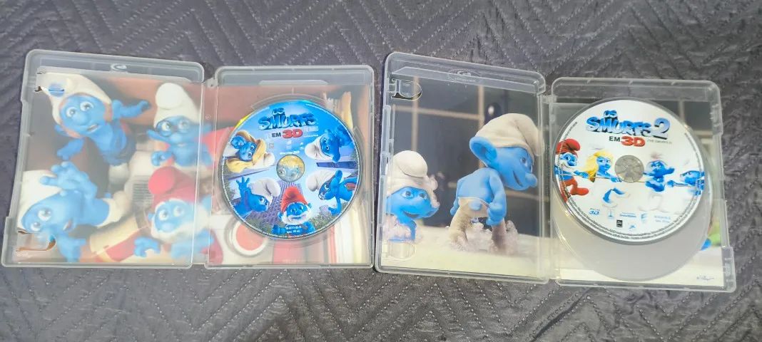 Kit Bluray - Os Smurfs 1 e 2 3D - Foto 2