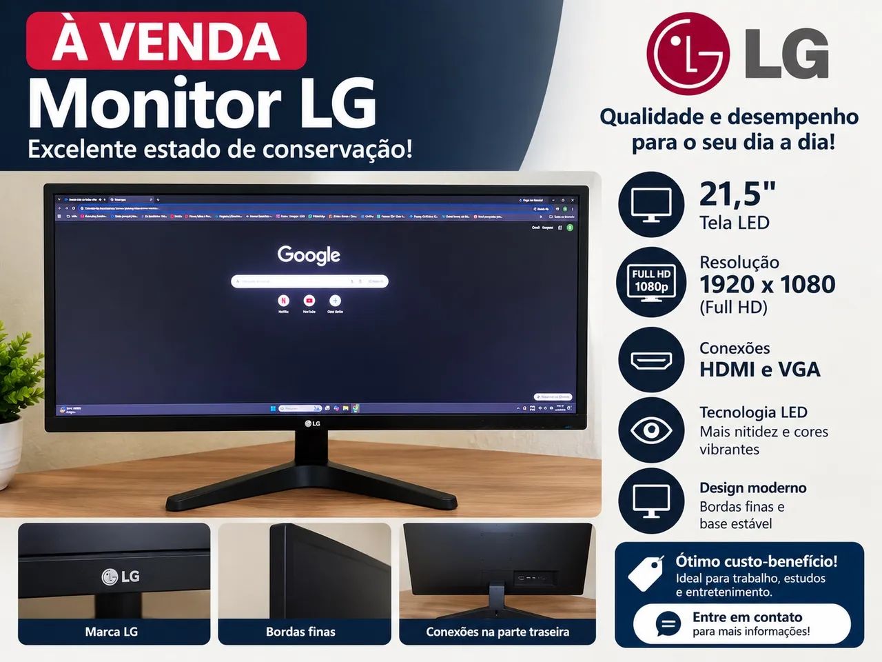 Monitor LG UltraWide 29 Polegadas 