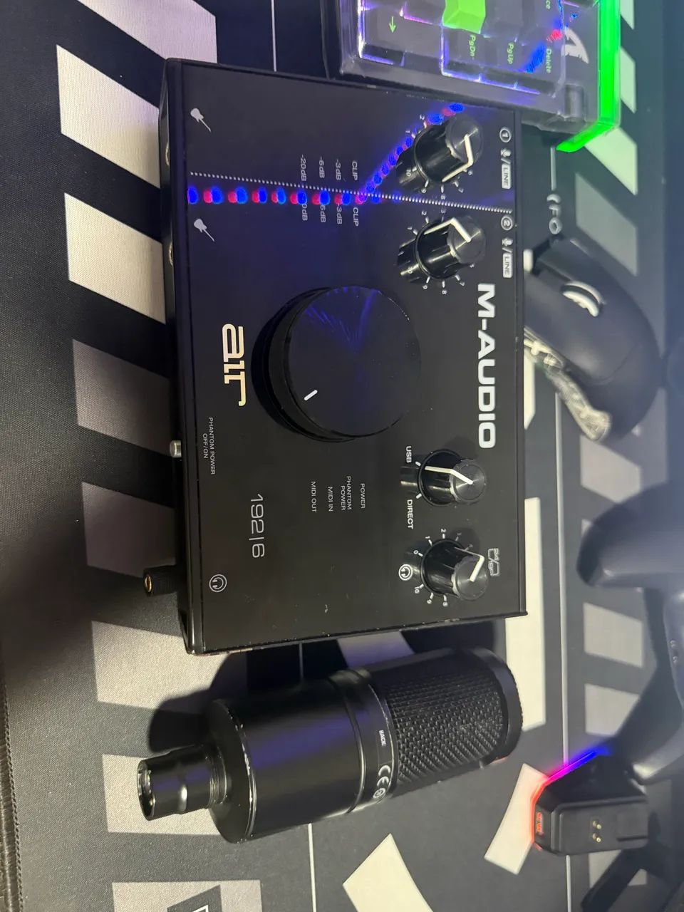 Microfone + Interface M-Audio