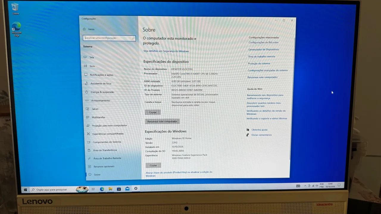 Computador Lenovo All in One - bem cuidado - Foto 2
