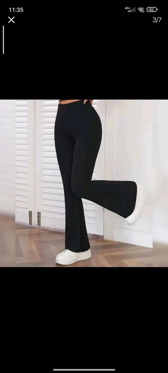 Calça shein flare academia 