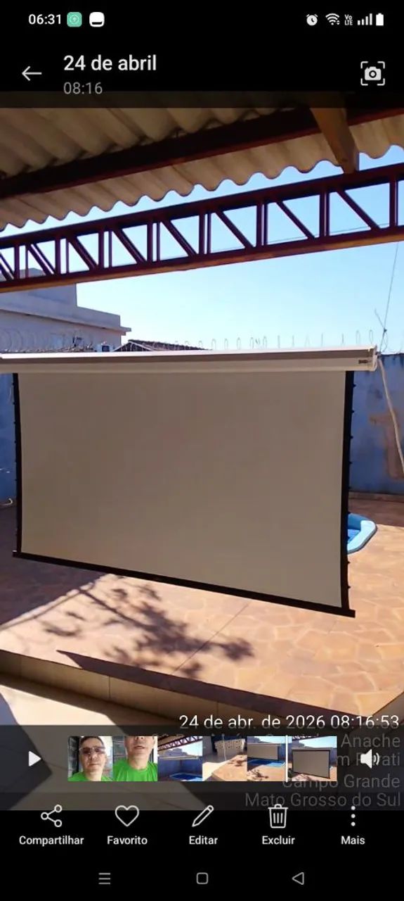 Telas projeção  elétrica com moldura 100 polegadas 