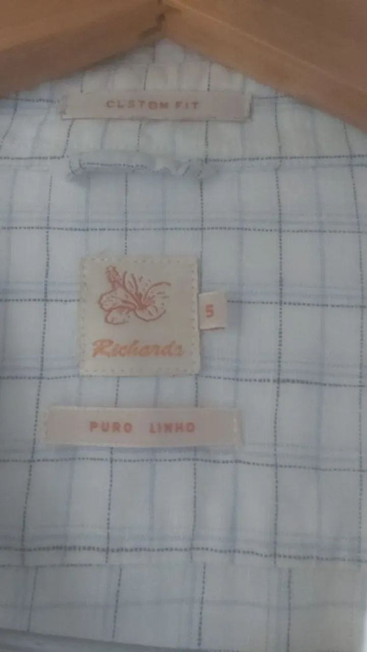 CAMISA RICHARDS PURO LINHO XADREZ  - Foto 4