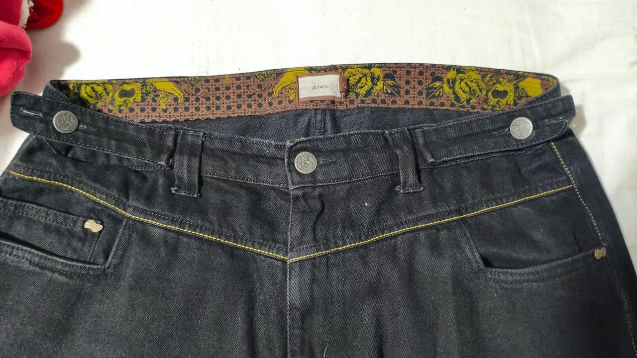 Calça jeans down jacquards 