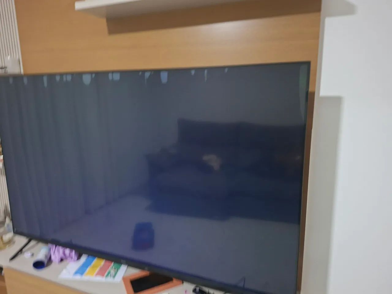 Tv Philips 65 polegadas com a tela queimada  - Foto 4