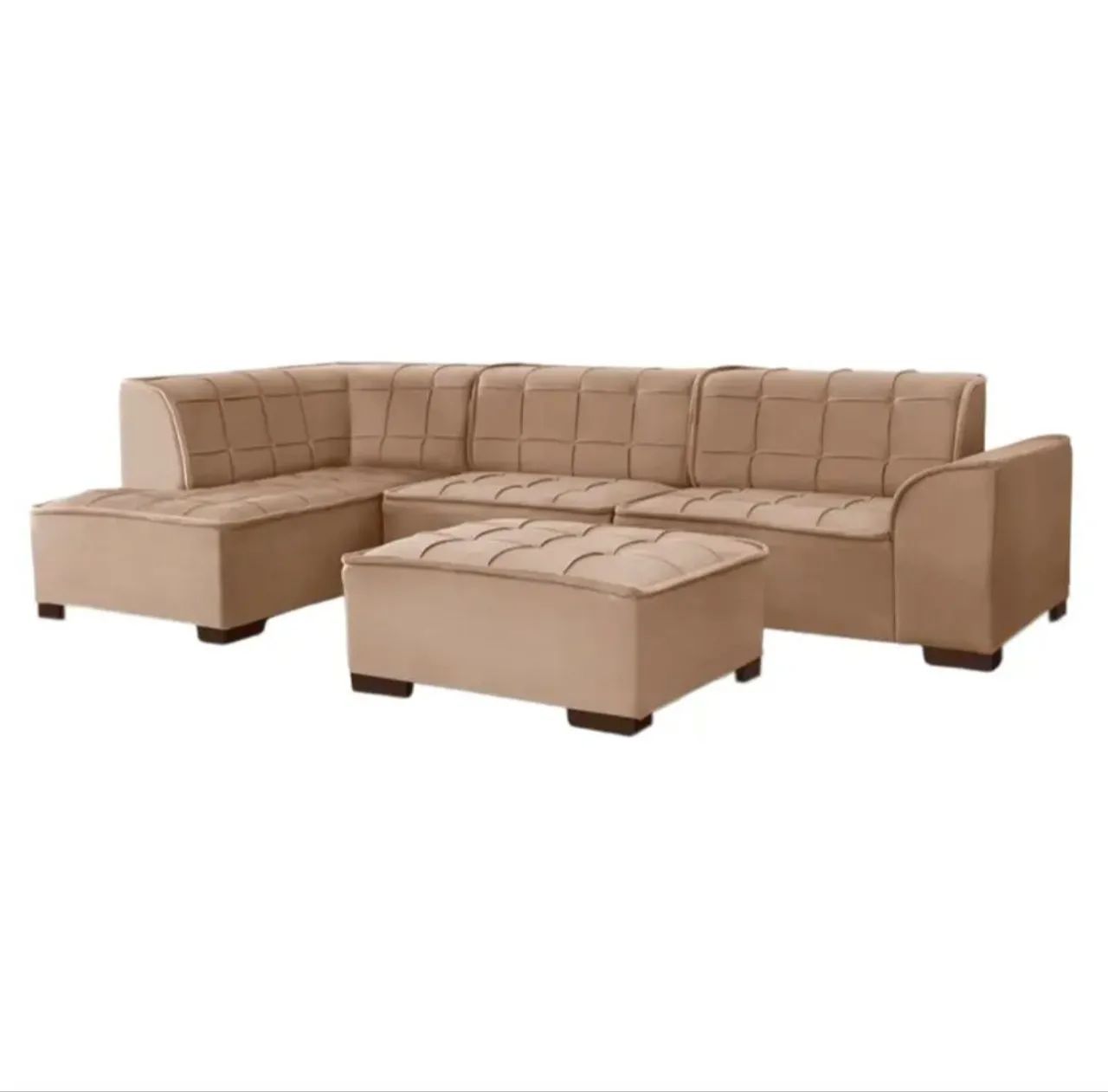 Sofa com puff novo
