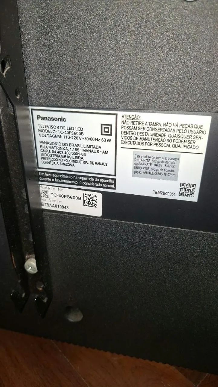 SMART TV PANASONIC 40 POLEGADAS 