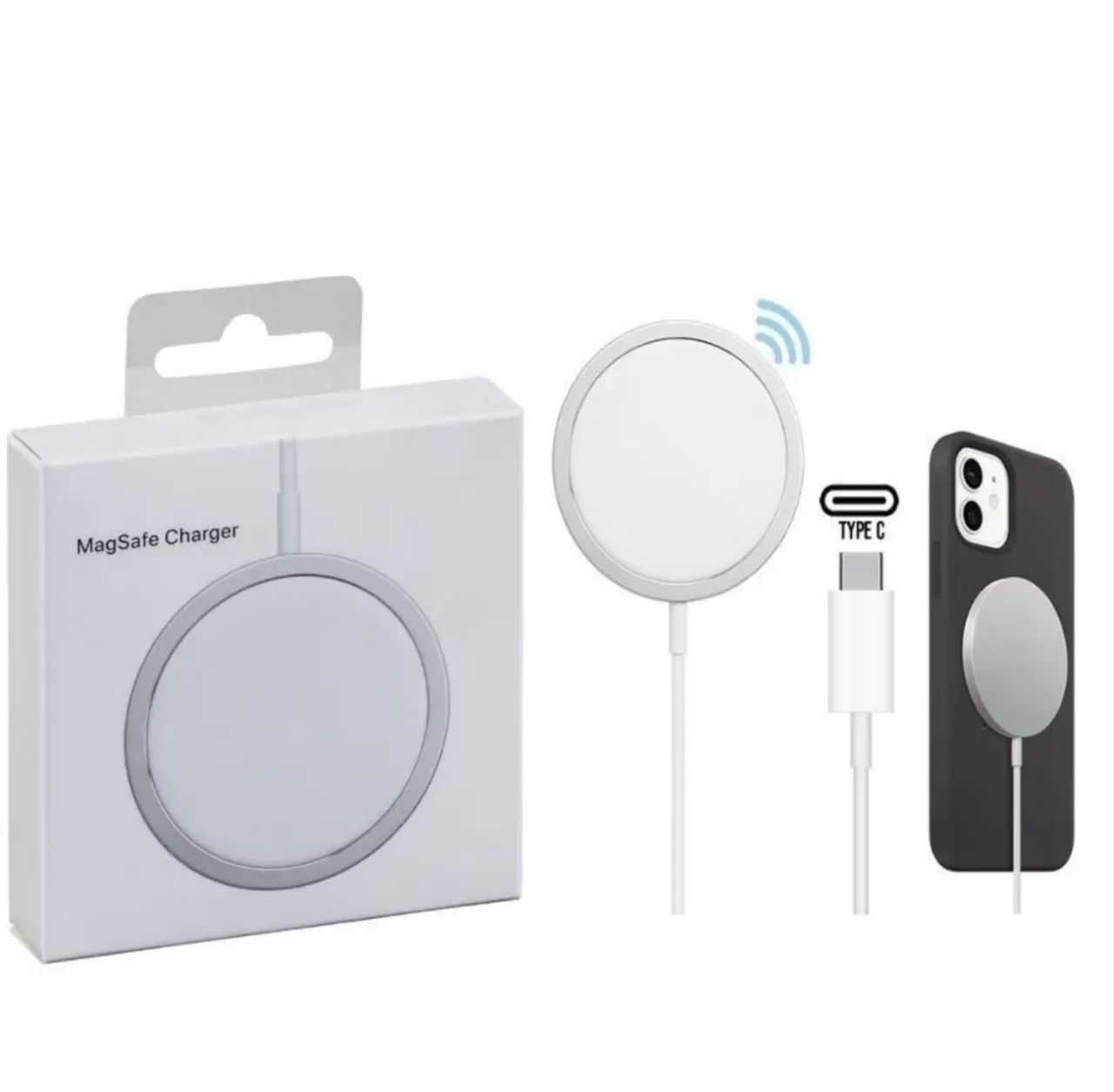 Carregador Magnético Sem Fio iPhone Magsafe 15W iPhone e Samsung  - Foto 2
