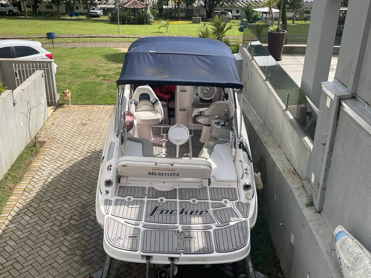 Lancha Focker 21.5 alongada com motor central - Foto 3
