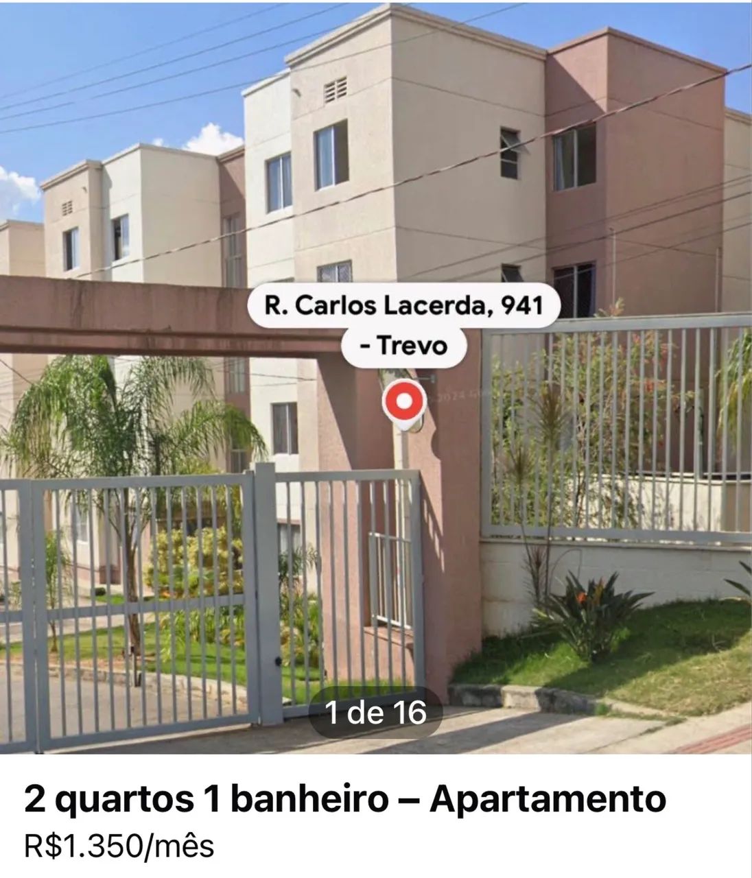 Alugo Ap 02quartos( 58 m2) no B Trevo, BH
