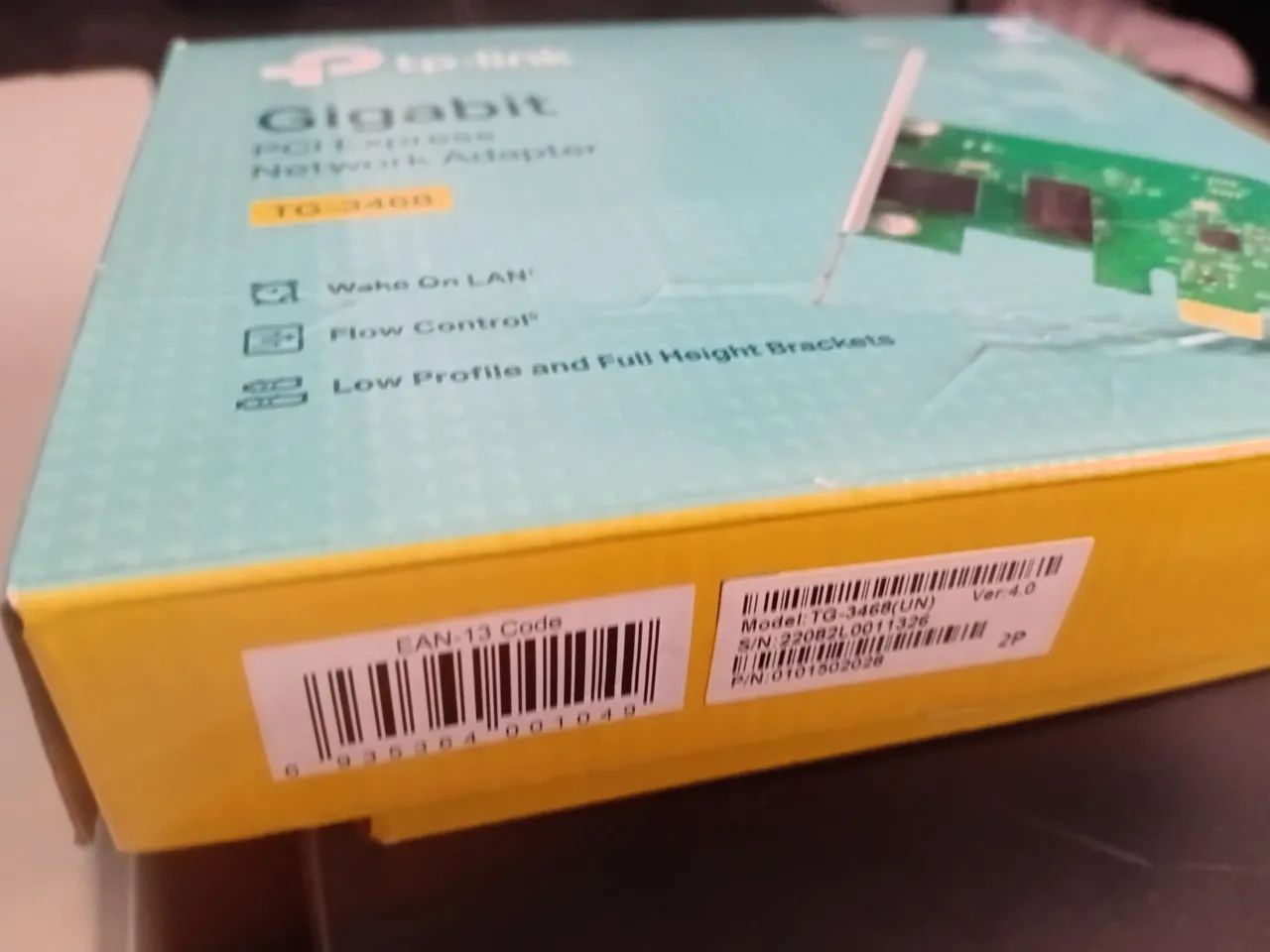 Caixa (+CD+Manual+plastico+Espelho lowprofile) SEM Placa de Rede RJ45 Gigabit TG3468 - Foto 2