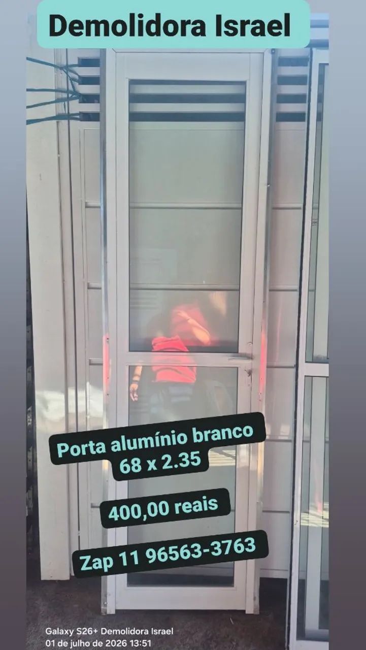 Porta alumínio branco 