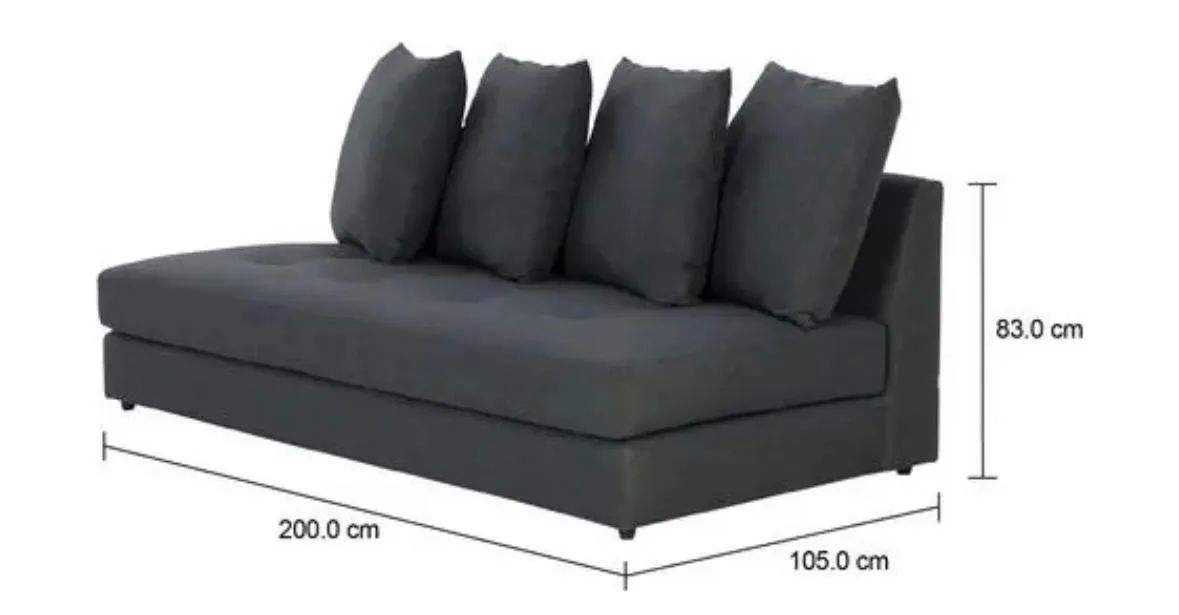 Sofá Cama - Tokstok - Buzz - 3 Lugares - Cinza chumbo