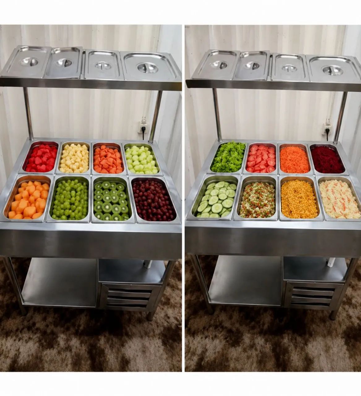 Self-service refrigerado inox