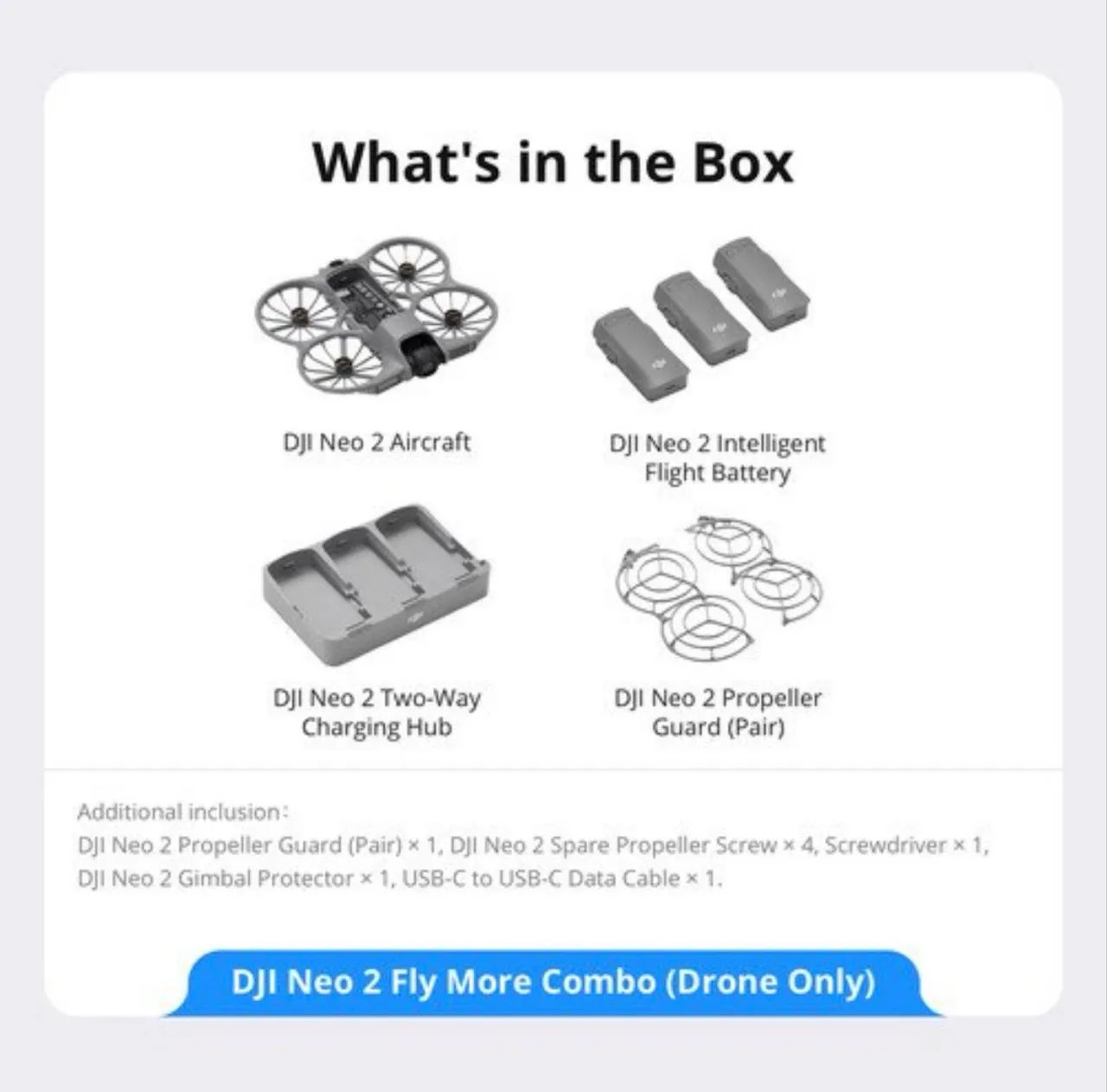 Drone dji neo 2 combo fly more com 3 baterias lacrado  - Foto 3