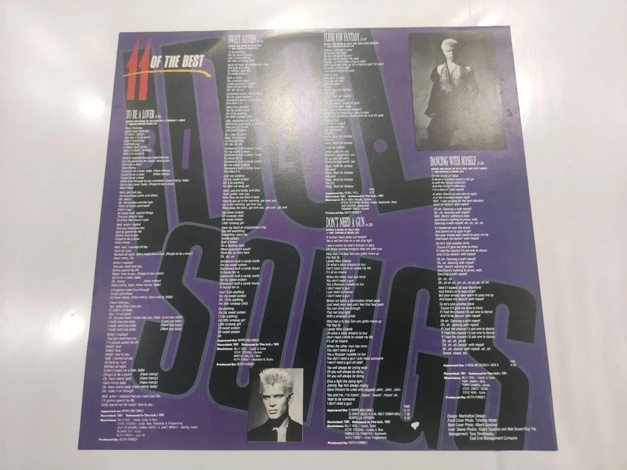 Lp Billy Idol  Idol Songs: 11 Of The Best - Foto 4