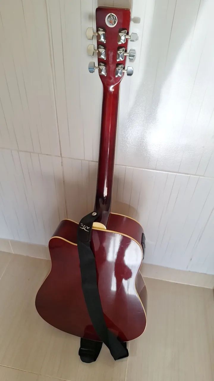 Violão Memphis Cordas de aço + Capa - Foto 3