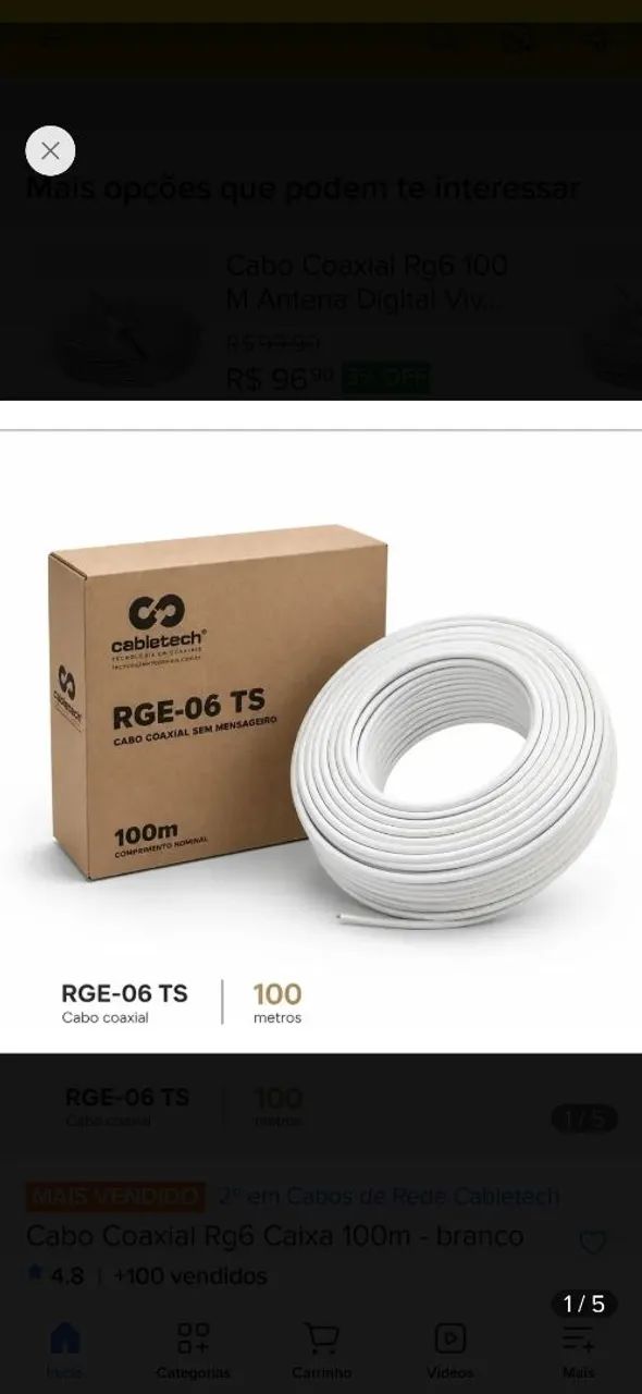 Cabo coaxial para antena de satélite.  - Foto 2