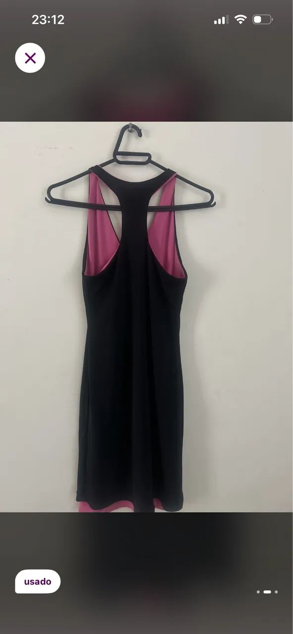 Vestido preto com forro rosa - Foto 2
